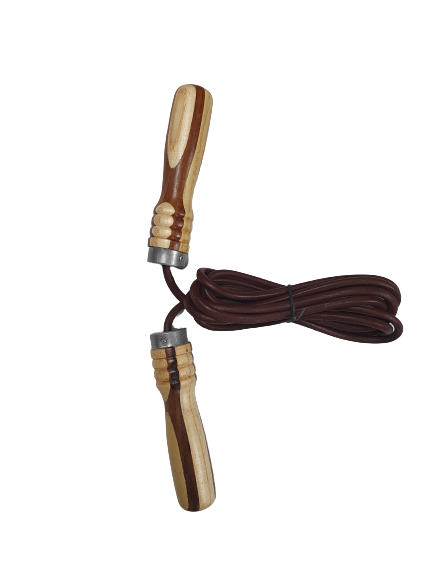 Gallant Leather Skipping Rope with Wooden Swivel Handles